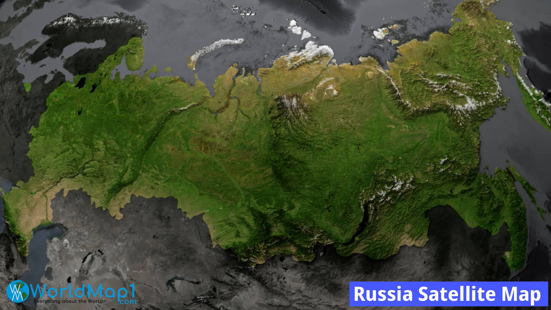Russia Satellite Map